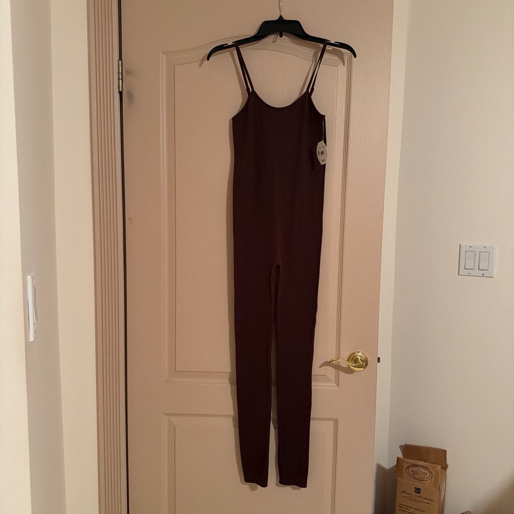 Women's Burgundy Jumpsuit